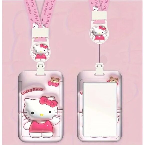 Adorable 3D Hello Kitty Card Holder – Campus, Work, Bus, Badge Accessory - Picture 1 of 2